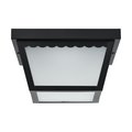 Nuvo Lighting 12W 9" LED Carport Flush 3K Dim, Black Finish with Frosted Glass 62/1572